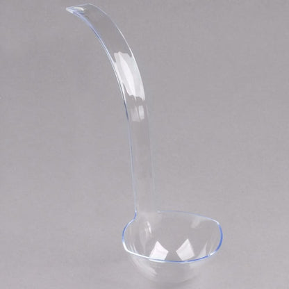 Premium Large Clear Punch Bowl Plastic Lightweight 2 Gallon with Clear Plastic Serving Ladle 5 oz Embroidered Design 8 Quart Serving Bowl