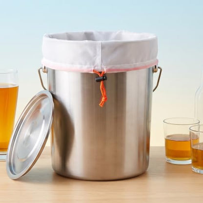 5-Pack Fine Mesh Nylon Strainer Bags for Food & Beverages - Multiple Mesh Sizes