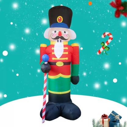 Lighted Christmas Inflatable Nutcracker Large Outdoor Yard Decoration