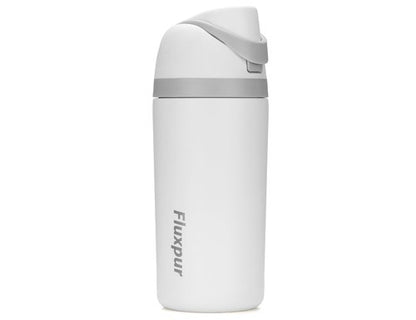 Fluxpur Insulated Water Bottle Sports Stainless Steel Water Bottle with Straw Travel Leakproof,16 Oz,White 10