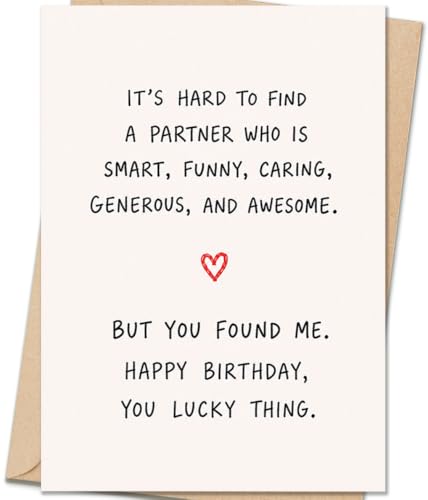 Funny Birthday Card for Husband Wife Partner DA-0142