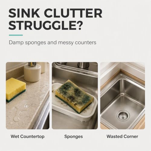 Stainless Steel Corner Sink Shelf with Triangular Wire Rack - Drainage Organizer
