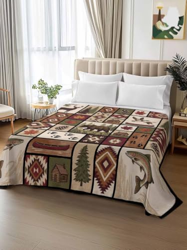Brown King Flat Sheet - Hotel Quality Microfiber Bedding - Retro Checkered