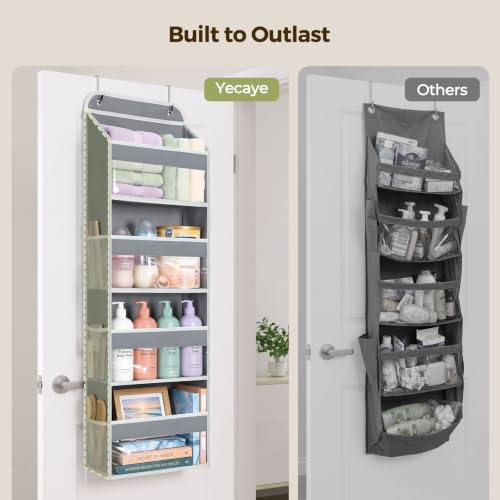 Over the Door Organizer 4-Tier Large Capacity Closet Storage Grey Variation 1