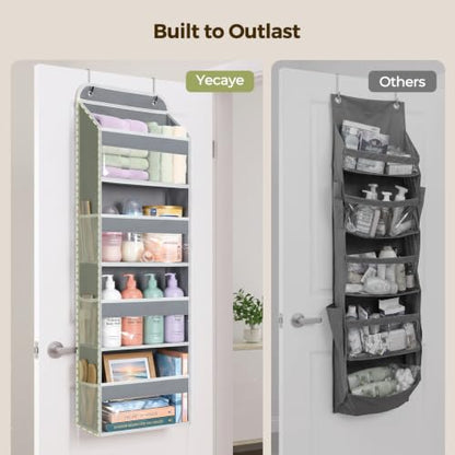 Over the Door Organizer 4-Tier Large Capacity Closet Storage Grey Variation 1