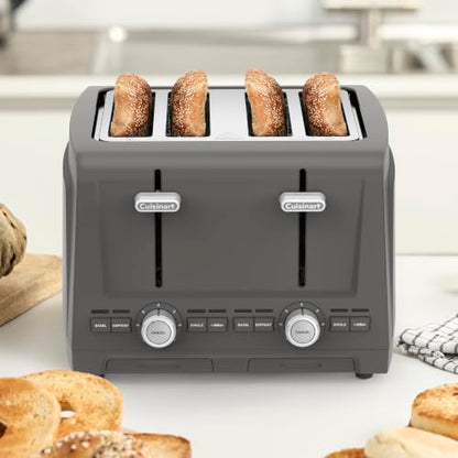 Cuisinart 4-Slice XL Slot Toaster Grey with Wide Slots and 7 Shade Settings