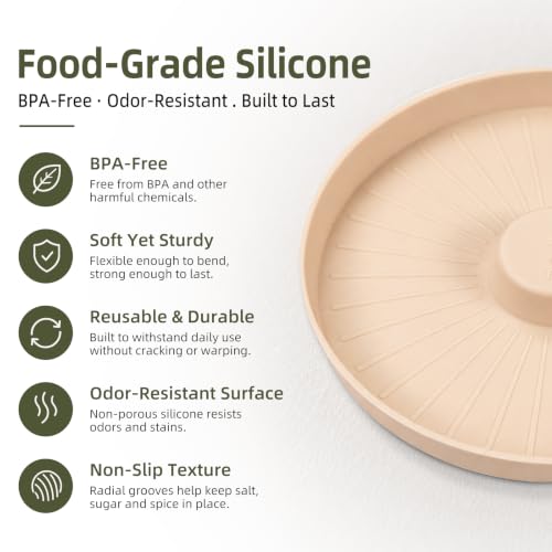 Stackable Silicone Margarita Salt Rimmer Set - 3 Piece, Dishwasher Safe