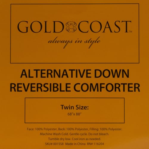Reversible Down Alternative Comforter Twin Size Burgundy & Grey - Hypoallergenic Bedding