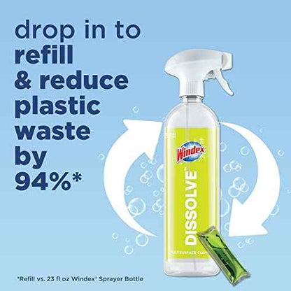 Windex Dissolve Concentrated Pods, Multisurface Cleaner, 2 Concentrated Dissolvable Refill Pods