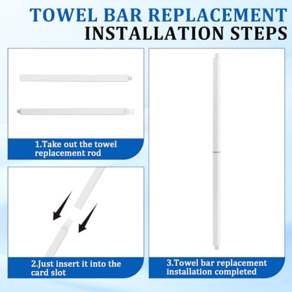 24 Inch Adjustable Towel Bar Replacement Rod for Bathroom
