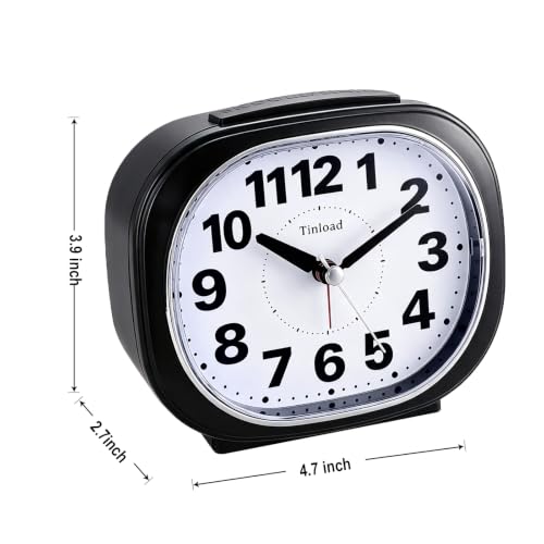 Heavy Sleepers Alarm Clock Loud Audible Ringtone Nightstand Clock Black