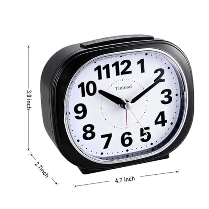 Heavy Sleepers Alarm Clock Loud Audible Ringtone Nightstand Clock Black