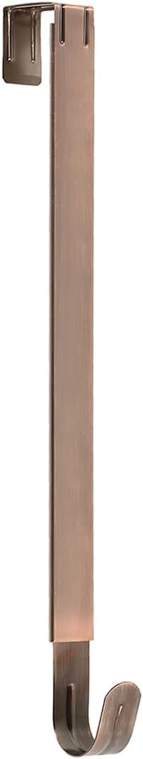 Sattiyrch Adjustable Wreath Hanger - Over The Door Hook 15-25 Inch, Supports 20 lbs, Brushed Copper