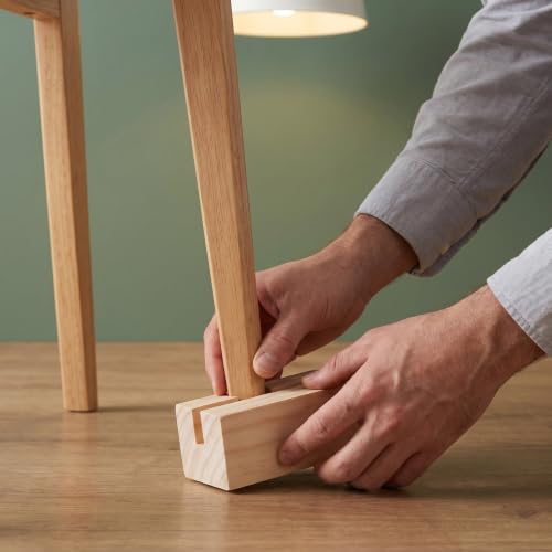 Wooden Furniture Risers 4 Pack - 5cm Lift Blocks for Tables & Sofas
