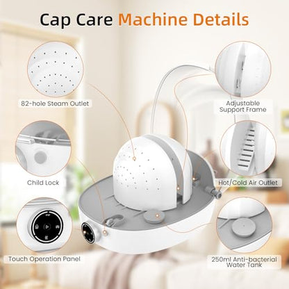 Arien Hat Shaper Automatic Cap Cleaner with Steam Drying - White
