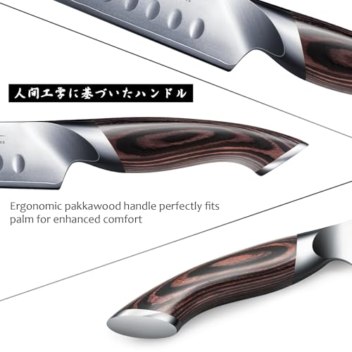 Professional Japanese High-Carbon Steel Carving Knife & Meat Fork Set - 8 Inch Slicing Knife, 7 Inch Fork