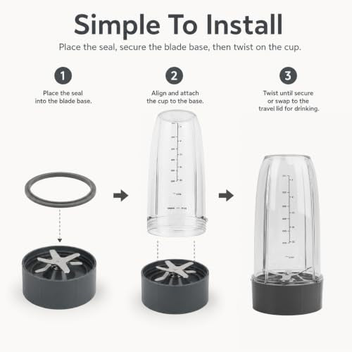 Nutribullet Blender Replacement Accessory Set - 4 Pieces for 600W & Pro 900W