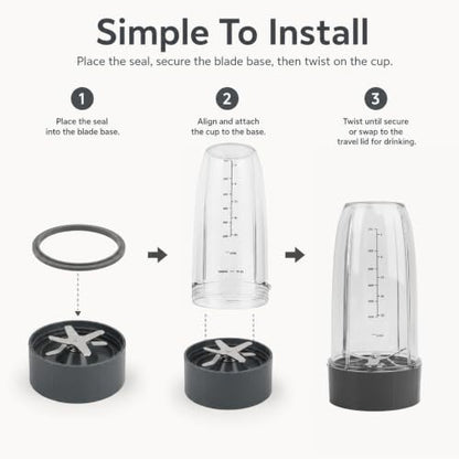 Nutribullet Blender Replacement Accessory Set - 4 Pieces for 600W & Pro 900W