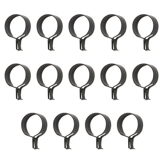 Heavy-Duty Bronze Curtain Clip Rings 14-Pack - 3/4 Inch Metal Drapery Rings for Window Decor