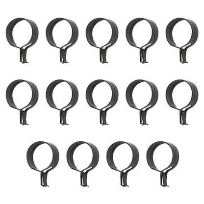 Heavy-Duty Bronze Curtain Clip Rings 14-Pack - 3/4 Inch Metal Drapery Rings for Window Decor