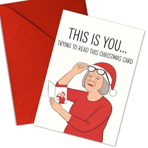 Funny Sarcastic Christmas Card Read This XS38 - Adults Humor Holiday Greeting