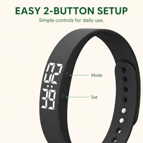 Vibrating Alarm Wristband Dual-Button Silent Reminder Watch