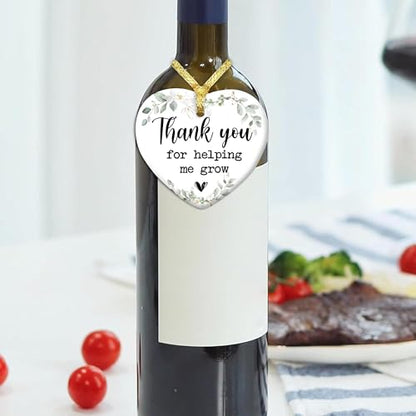 Thank You for Helping Me Grow Teacher Appreciation Christmas Ornament - Holiday Gift