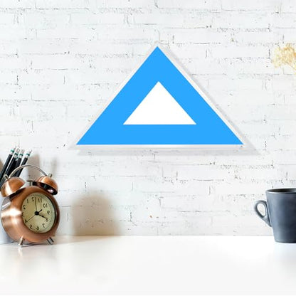 Acrylic Triangle Flag Display Case with Protective Cover Wall Mount