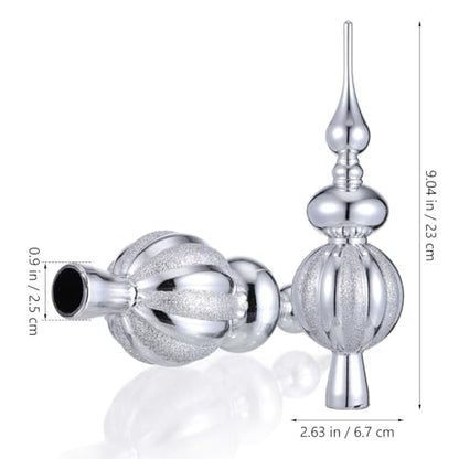 Spherical Christmas Tree Topper Ornament - 9 Inch Plastic Festive Decor