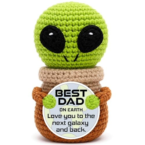 Handmade Crochet Alien Gift for Dad - Out-of-This-World Father's Day & Birthday Present