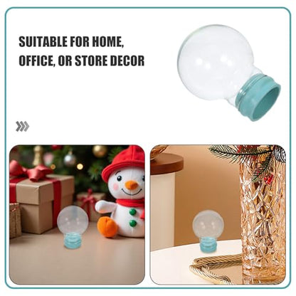 2 Pack Clear Glass Snow Globes Refillable DIY Christmas Ornaments