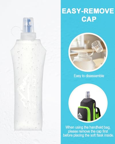 Pink Running Water Bottle Handheld with Phone Holder 17 oz - Zelvot
