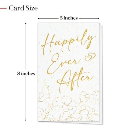 Wedding Congratulations Card for Couples - Romantic Gift with Envelope - Variation of Wedding