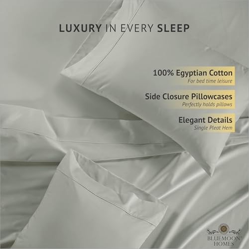 Egyptian Cotton King Sheet Set - Silver Grey 04 - 2 Pack Bed Sheets