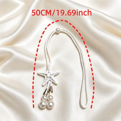 Pink Starfish Shell Curtain Tiebacks - Ocean Style Decorative Buckle Set