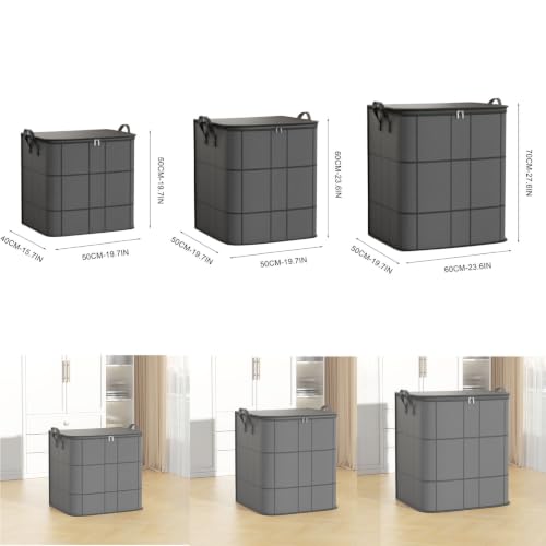 2PCS XXL (210L) Large Capacity Moving Storage Bags - Foldable Fabric Organizer for Bedding & Clothes