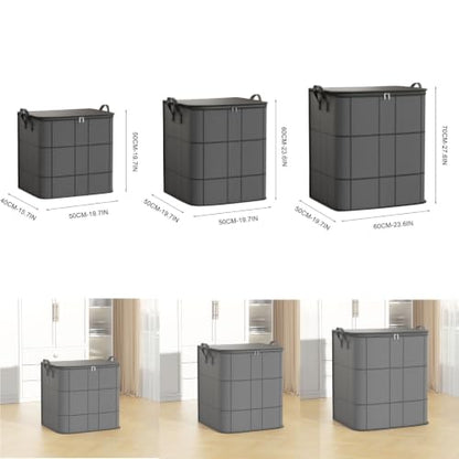 2PCS XXL (210L) Large Capacity Moving Storage Bags - Foldable Fabric Organizer for Bedding & Clothes
