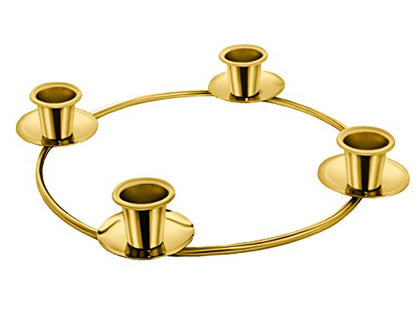 Gold Advent Candle Ring for Tapper Candles - DIY Wreath & Centerpiece Decoration