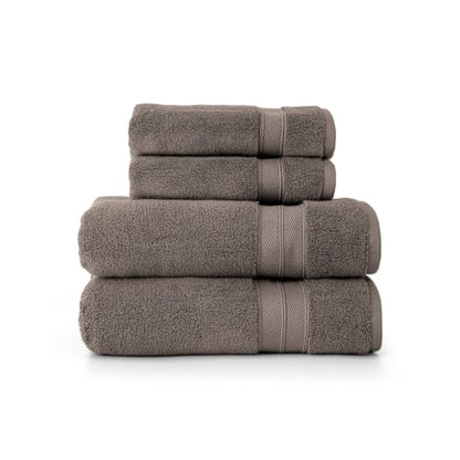 Taupe Luxury 4-Piece Bath Towel Set 600 GSM OEKO-TEX Cotton & Modal