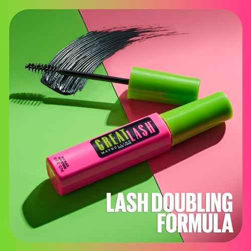 Maybelline Great Lash Washable Mascara Makeup, Volumizing Lash-Doubling Formula That Conditions As It Thickens, Brownish Black, 1 Count