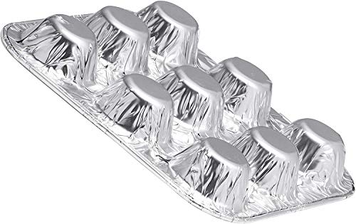 9-Cavity Mini Cupcake Easy and Simple Release Muffin Pans - Disposable Aluminum Baking Cup Cake Mold Pan - For Weddings, Gatherings, Birthdays, Parties (24)