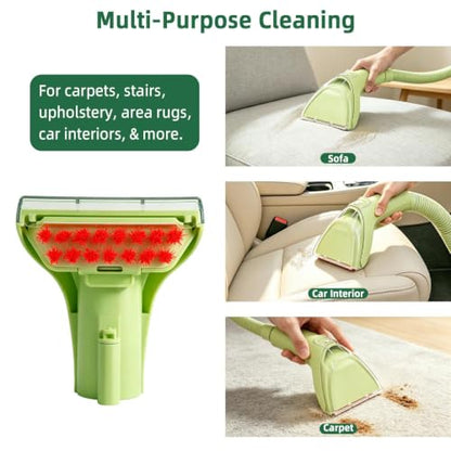 4-Inch Tough Stain Brush Tool Set for Bissell Little Green Mini - Replacement Nozzle + Brush Inserts