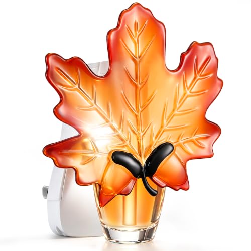 Wall Fragrance Plug with Nightlight - Maple Leaf Compatible with Bath & Body Works Refills