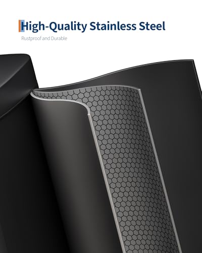 9L Stainless Steel Step Trash Can with Odor Seal & D-Shape Lid for Bathroom & Home