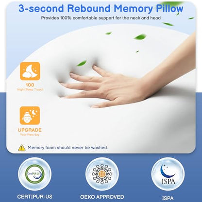 Side Sleeper Pillow with Arm Holes - Memory Foam Ergonomic Support Grey