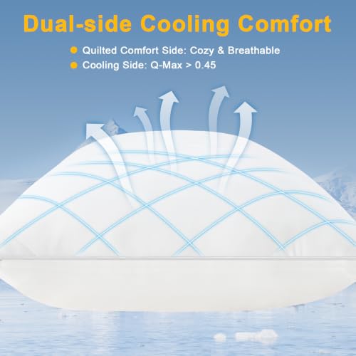 KISSKI Cooling Body Pillow for Adults - Cloud White Memory Foam Long Pillow
