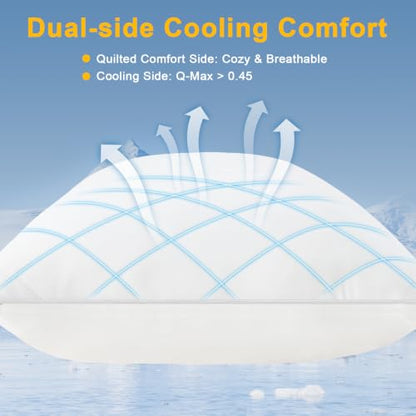 KISSKI Cooling Body Pillow for Adults - Cloud White Memory Foam Long Pillow