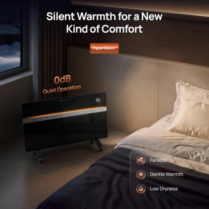 DREO 1500W Convection Panel Space Heater Black - IP24 Indoor Use