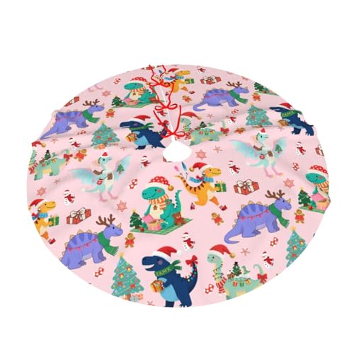 Jurassic Dinosaur Christmas Tree Skirt - 30 Inches Holiday Decor