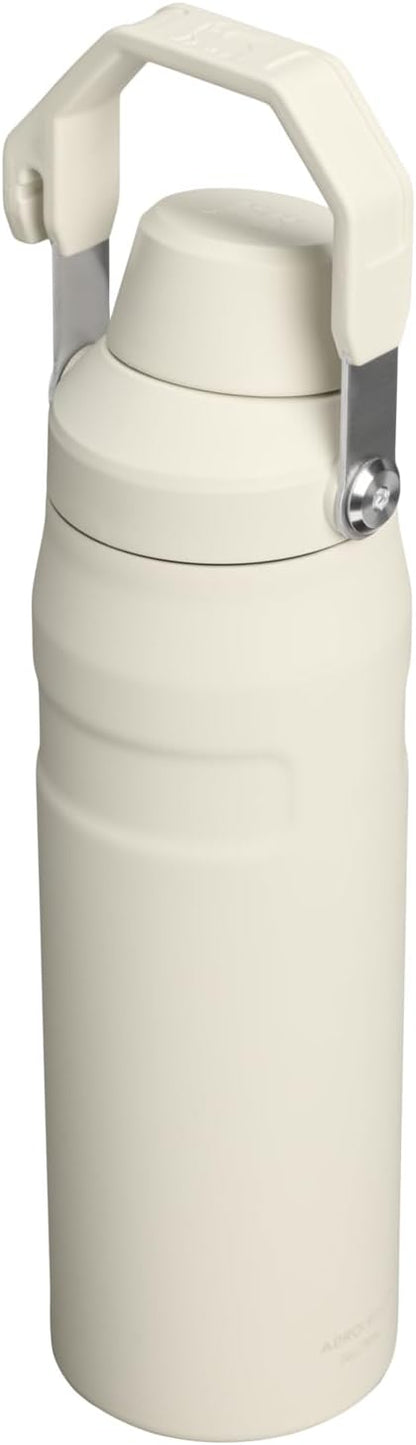 Stanley IceFlow Water Bottle 24 oz - Fast Flow Angled Spout Lid | Lightweight, Leakproof & Insulated | BPA-Free Cream